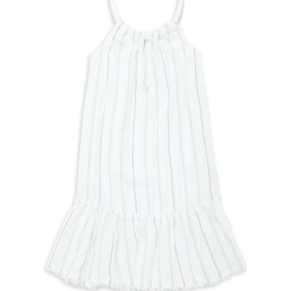 Bella Dahl White Casual Dress with Ruffled Hem